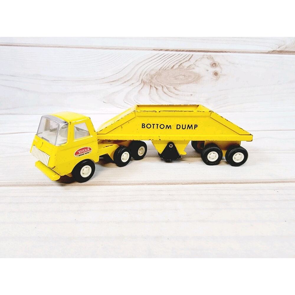 Vintage 1960/70’s Mini Tonka Pressed Steel Bottom Dump Semi Truck